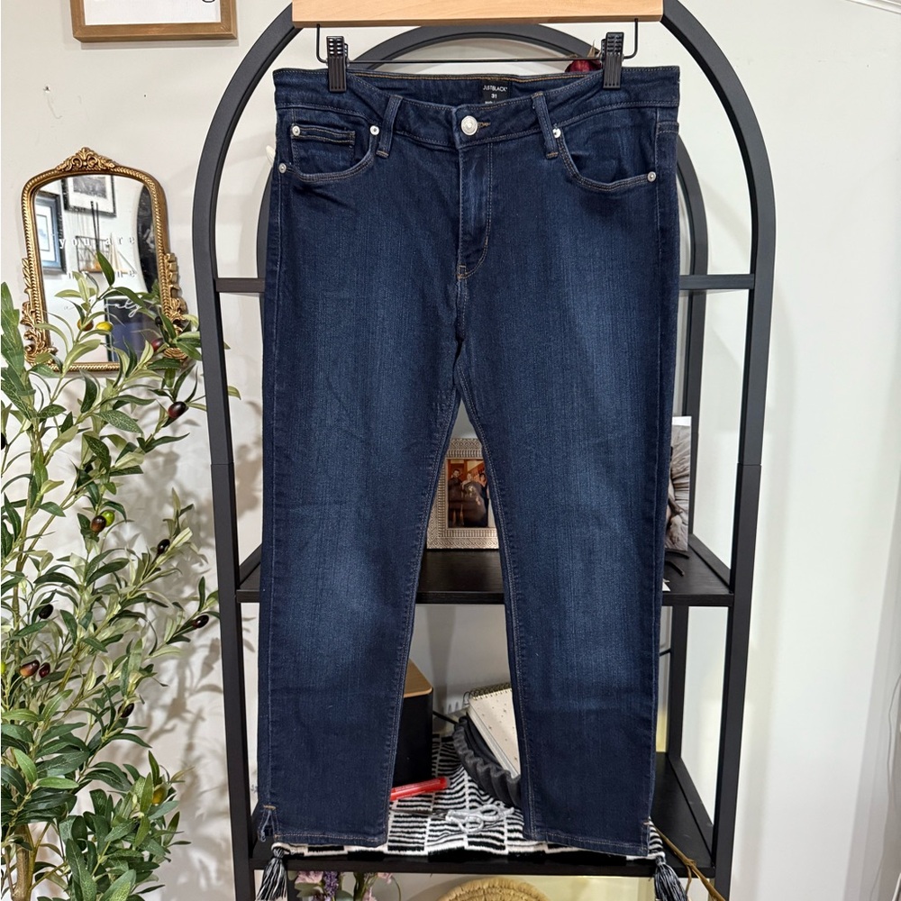 Just Black Dark Indigo Ankle Crop Jeans